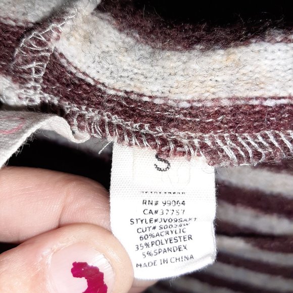 Billabong Hooded Shawl. Sixe Small. Brown plaid - Picture 4 of 4